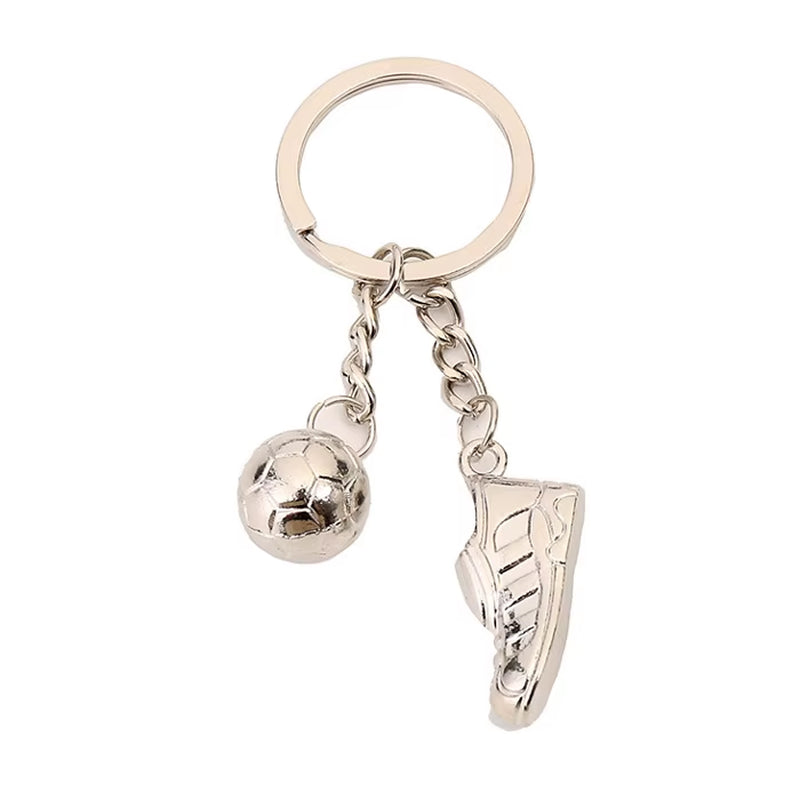 Fashion Football Metal Keychain Men Gift Key Chain Soccer Shoes and Football Car Key Ring Gift Party Keychains Jewelry
